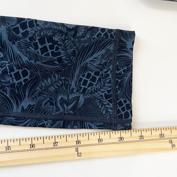 Lululemon Wunder Under High Rise Cropped Leggings Nouveau Mach Blue Black Size 4 - Picture 7 of 7